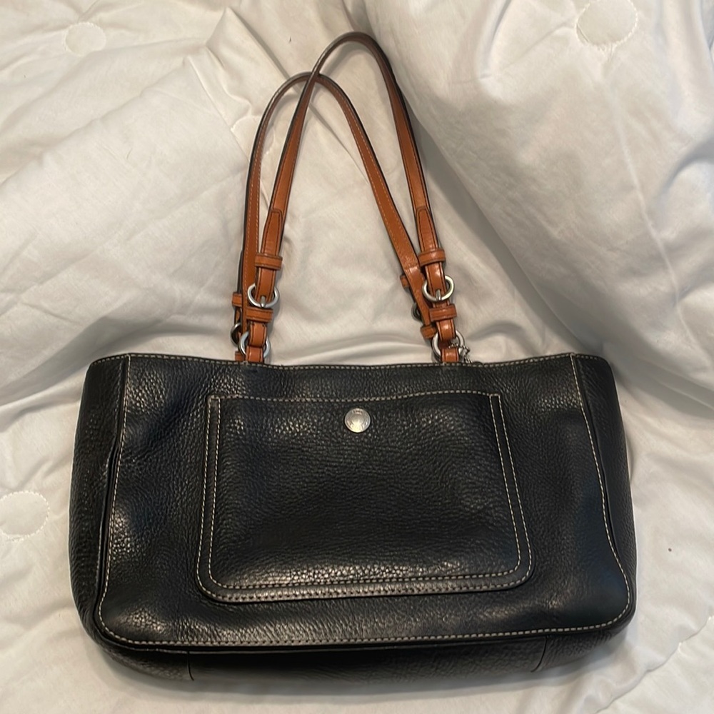Black vintage Coach shoulder purse